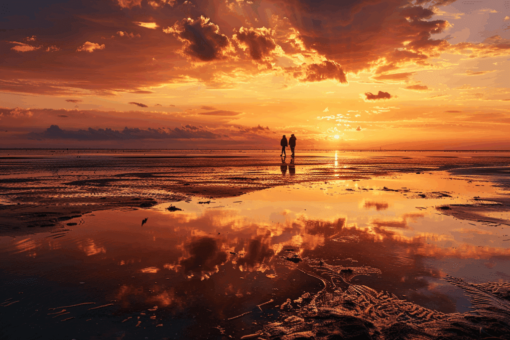 Wattwanderung Cuxhaven Sonne