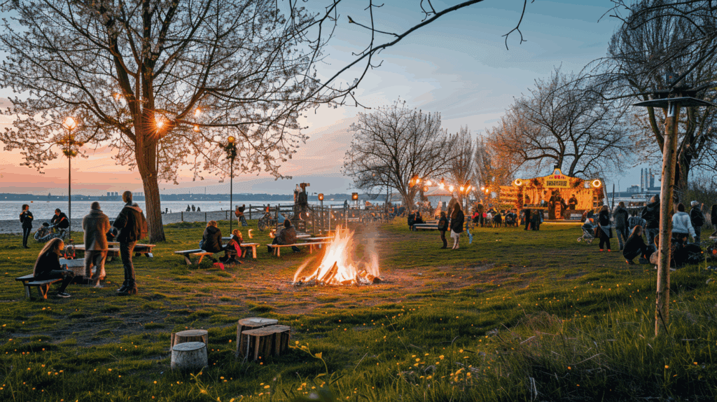 Osterfeuer in Cuxhaven Gemeinschaft