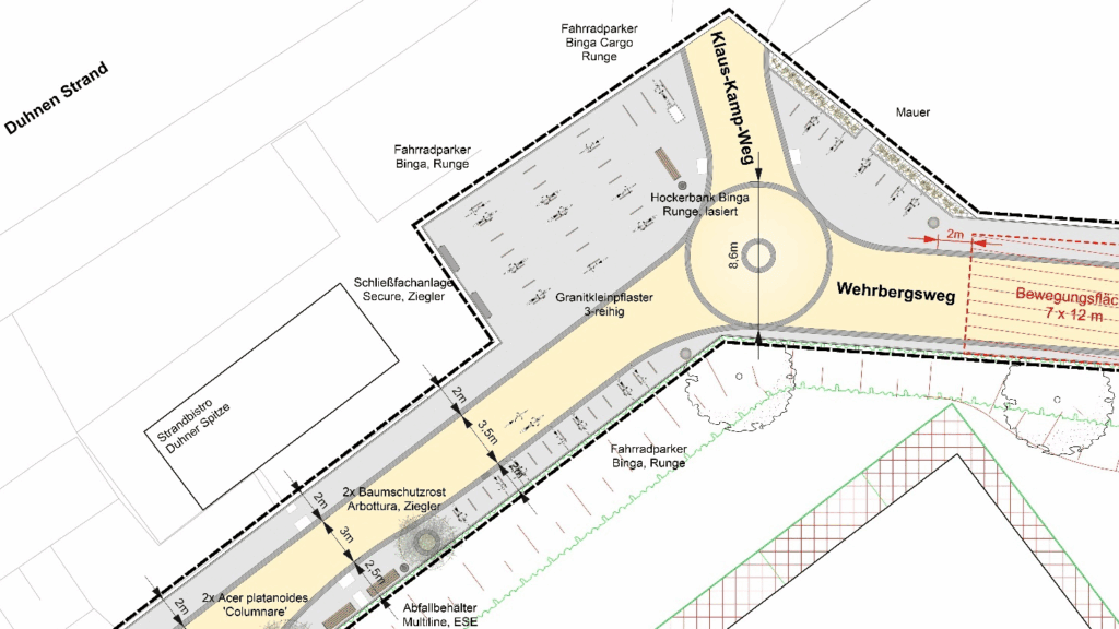 Neue Promenade in Cuxhaven Bauplan