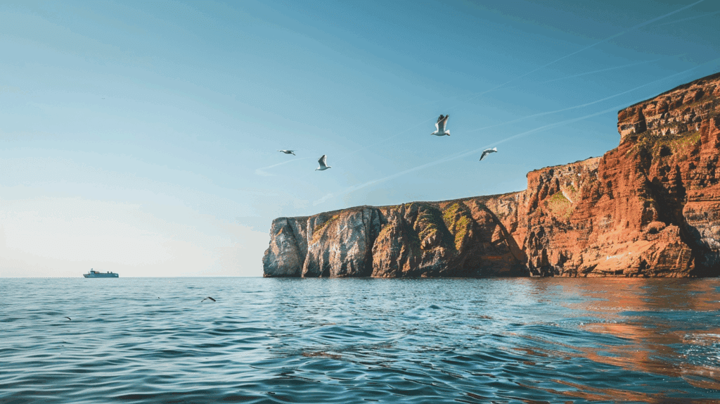 Helgoland Fähre Berge